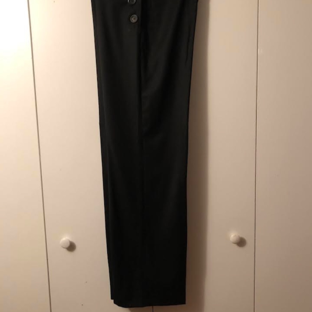 Burberry black dress pants with Botton detail - Picture 2 of 4
